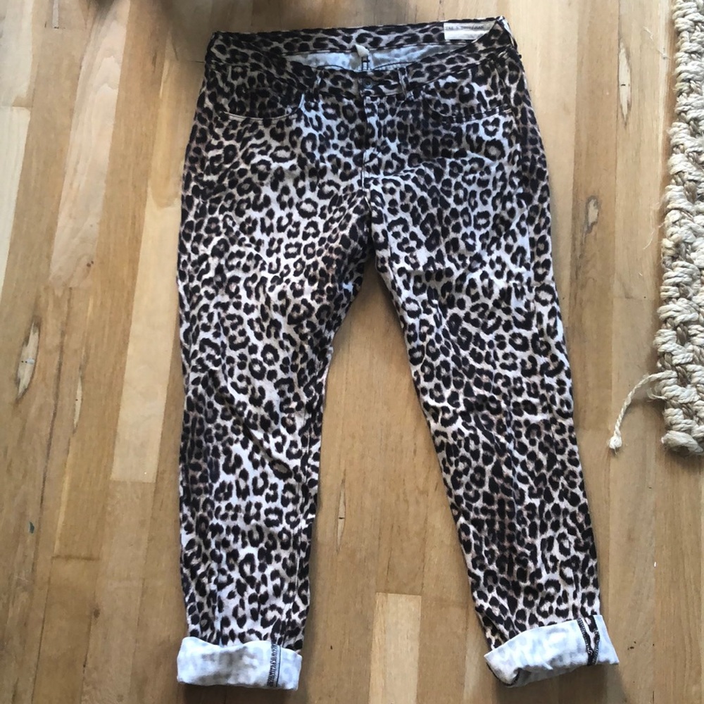 Rag & Bone Snow Leopard Boyfriend Jeans Size 29